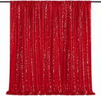 8ft x 8ft Red Sequin Backdrop Curtain Sparkle Photo Backdrop by QueenDream