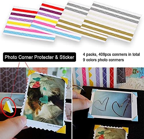 Photo Album DIY Scrapbook - 12x12 inch 50 Pages Vintage Leather Cover Three-Ring Binder Family Picture Booth Albums with 408pcs Self Adhesive Photos Corners for Memory Keep, Tree (Jasper Green) - Image 6