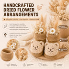 3 Set Baby Shower Table Decorations Bear Theme Socks Bulk with Dried Flower and Knit Hat for Photo Props Gender Reveal Table Centerpieces Baby Party Supplies Neutral Party Decor - Image 7