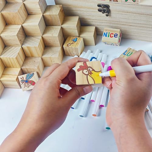 EIGTWEN 78pcs Baby Shower Games Sign Kit, Baby Blocks for Baby Shower(Blue) - Image 3