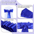 MDS® Pack of 75 Satin Chair Sashes for Wedding & Events – Royal Blue - Image 5
