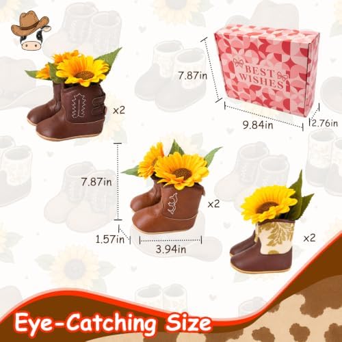12 PCS Baby Shower Decorations for Table, Cowboys and Cowgirls - Image 5