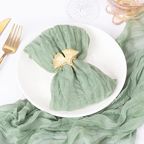 DeZerlor Sage Green Washable Cheesecloth Napkins Set of 100 for Party - Image 3