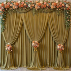 Brown Backdrop Curtains-Wrinkle-Free Polyester Photography Drapes Party Curtain Background for Baby Shower Wedding Decorations- 40 X10FT (Brown) - Image 2