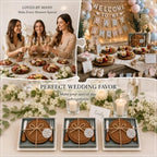 Maxcheck 5 Sets Round Cheese Board with Knives Forks Party Gifts Acacia - Image 6