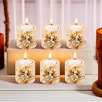 Personalized Candle Wedding Favors for Guests,Rustic Wooden Tealight Candle Holder Set with Name and Date,Thank You Favors, Baby Shower/Bridal Shower Favors for Guests (10pcs) - Image 2