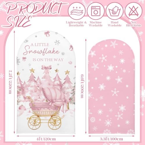 Mindsoft 2 Set a Little Snowflake is on The Way Arch Backdrop Cover - Image 2