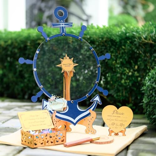 Nautical Anchor Wedding Guest Book Alternative Beach Wedding Keepsake - Image 2