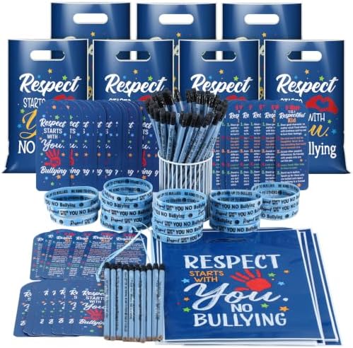 Resurhang 200 Pcs Anti Bullying Items Gifts, Respect No Bullying Favors by Resurhang