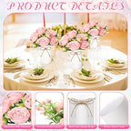 Domensi 6 Sets Wedding Floral Centerpiece for Table Decor, Light Pink - Image 3