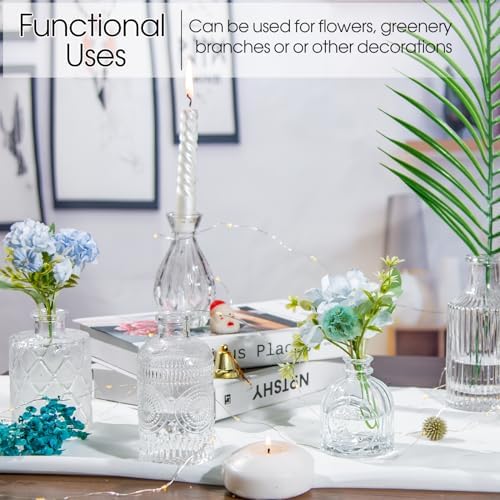 TBWIND Clear Glass Bud Vases Set of 12, Small Vases for Centerpieces - Image 5