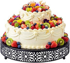 Wenqik 14 Inch Cake Stand Round Metal Cupcake by Wenqik