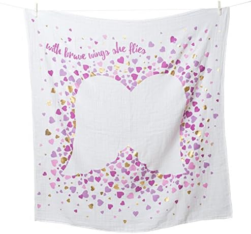 lulujo Baby First Year Milestone Blanket and Cards Set, with Brave Wings - Image 2