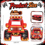 Junkin 6 x 5 FT Monster Truck Inflatable Photo Booth Frame with LED Lights, Giant Racing Truck Photo Prop, Birthday Party Decorations, Baby Shower Decor, Racing Theme Party Supplies(Flame,Red) - Image 2