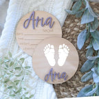 Baby Stats & Footprint Sign For Hospital, Newborn Announcement Sign For Hospital, Birth Announcement Sign Photo Prop, Laser Birth Footprint (Stat + Footprint Sign) - Image 6