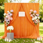 40x10ft Orange Backdrop Curtain Panels for Parties - Wrinkle Free Polyester Photo Curtain Backdrop Wedding Back Drop Fabric Drapes for Party Decorations Background for Photography - Image 7