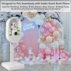 Audio Guest Book Phone Booth Stand, Romantic Metal Audio Guestbook Telephone Booth for Wedding Birthdays Party Graduation Baby Shower Retirement Special Occasions Decoration - Image 5