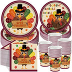 Pickmesh 250 Pcs Turkey Thanksgiving Party Decorations Autumn Harvest Paper Plates Napkins and Cups Give Thanks Disposable Tableware Set for Fall Thanksgiving Friendsgiving Party Supplies Serve 50 by Pickmesh