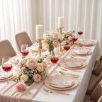 KIRE 350 PCS Pink Disposable Plates - Plastic Dinnerware Set for Wedding - Image 4