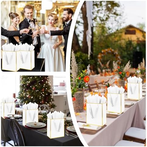 Addblu 28 Pack Bulk Luxury Gift Bags with Handles & 28 Tissue Papers - Image 4