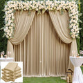40ft×14ft Long Champagne Backdrop Curtain for Wedding Parties by ENJOYYOURPARTY