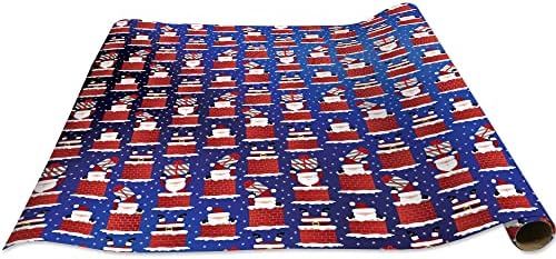 Jillson Roberts Christmas Gift Wrap, Here Comes Santa (6 Jumbo Rolls 10 feet x 30 inches) - Image 3