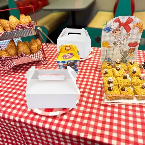 200 PCS Paper Treat Boxes, 6.4 x 3.5 x 3.5 inches White Party Favor Boxes for Birthday, Baby Shower, Wedding, and Christmas,Paper Goodies Boxes with Handles for Treats, Candy - Image 5