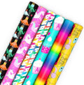 Hallmark Kids Wrapping Paper, 6 Rolls (Dinosaurs, Unicorns, Rainbows) by Hallmark