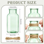Glass Flower Vase,12 PCS Farmhouse Mason Jar for Centerpiece - Image 2