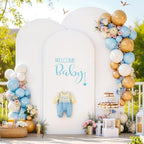 White and Pink Arch Backdrop Cover 6FT 5FT 4FT Arch Covers Stretchy Backdrop Set of 3, Wedding Arch Cover Spandex Fitted Double-Color Fabric Arch Covers for Party Baby Shower Birthday Decoration - Image 4