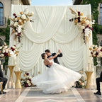 20ftx14ft Ivory Backdrop Curtain for Wedding Parties - Image 2