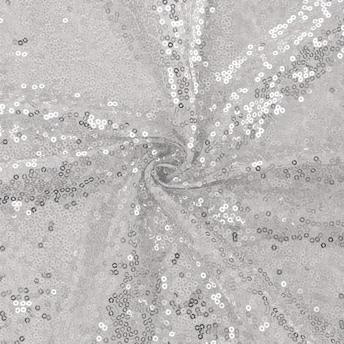 6 Pack Sequin Table Runner 12" x 108" Sparkle Table Runner for Baby Bridal Shower Wedding Birthday Party Table Decor (Silver) - Image 5