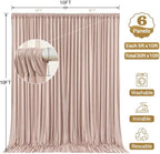 30x10FT Backdrop Curtains with Rod Pockets - Wrinkle Free Photo Stage Backdrop 6 Panels Curtains Drapes for Photography Wedding Party Baby Shower Decorations (Nude Blush) - Image 5