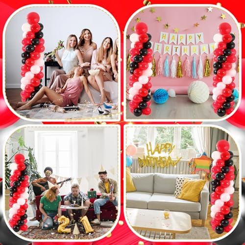 Balloon Column Stand with 102 Balloons, Balloon Column Kit Set of 2, Metal Balloon Tower Stand with Base for Floor, Height Adjustable from 1.57 to 7 Ft, For Party Decorations - Image 6