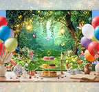 Enchanted Fairytale Forest Backdrop for Photography Fairy Tale Wonderland Garden Backdrops for Photoshoot, Mushroom Butterfly Woodland Party Decorations Photo Booth Studio Props Backdrops 10X8FT - Image 5