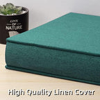 Large Photo Album Self Adhesive 4x6 5x7 3x5 8.5x11 Scrapbook Magnetic Album DIY Scrap Book Length 13 x Width 12.8 (Inches) 120 Black Sticky Pages Linen Cover DIY Photo Album(Dark Green) - Image 5