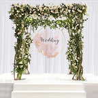 White Backdrop Curtain for Wedding Decor Holiday Party, 5ft x 8ft, 2 Panels - Image 4