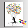 DIY Wedding Guest Book for Couple, Personalized Engagement Present Anniversary Guest Signing Alternative Wedding Party Decorations-80x120cm by Unknown