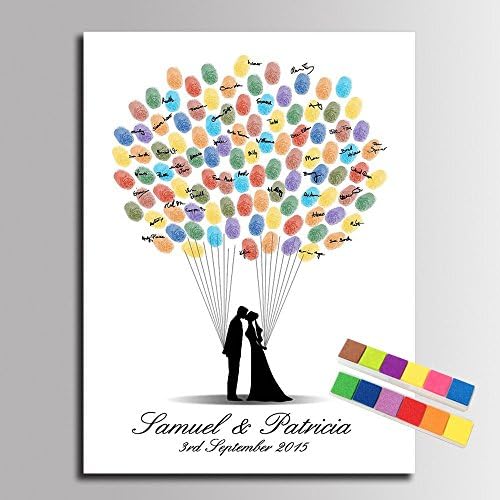 DIY Wedding Guest Book for Couple, Personalized Engagement Present Anniversary Guest Signing Alternative Wedding Party Decorations-80x120cm by Unknown