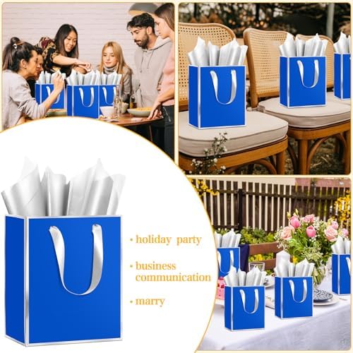 Epoesch 36 Pack Gift Bags with Handles & 36 Tissue Papers – 8x5x10 Inches - Image 6
