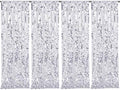 Silver Sequin Backdrop Curtain 4 Panels 2ftx8ft 18mm Glitter Shimmer Background Drapes for Wedding Party Baby Shower Photo Booth Decorations by SoarDream