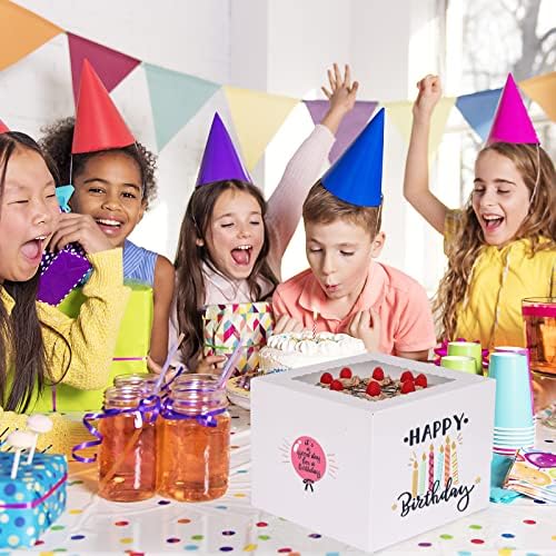 Moretoes 20pcs Cake Boxes, 10x10x8 Inches Tall Bakery Boxes with Window - Image 7