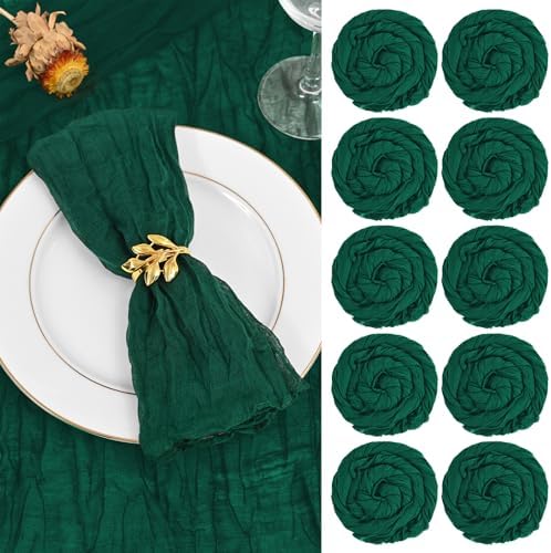 fani 100 Pack Gauze Cheesecloth Napkins, 20 x 20 in, Emerald Green by fani