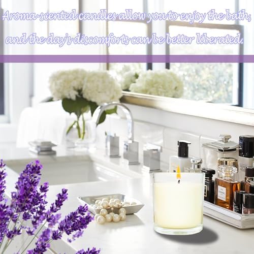12 Pcs 6 Oz Mini Soy Candles,Lavender Scented Bulk Candle Set,Aromatherapy Candle,Great Stress Relieving Scented Candles for Girls as a Gift for Birthdays, Weddings Party Favors! - Image 4
