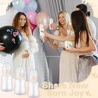 SiliFine 48 Pcs Baby Shower Favor Party Bottle Chug Game, Beige - Image 4