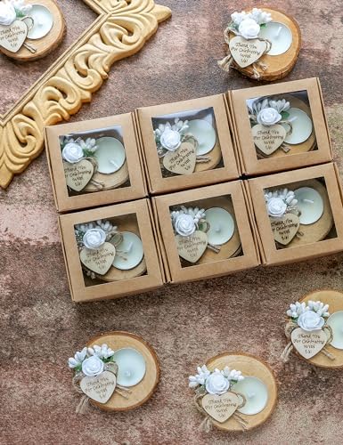 50 Piece Candle Gift Set, Wedding Favors for Guests, Bridal Shower, Baby Shower Party, Baptism, Thank You Gifts, Birthday Party Return Gifts. (Pack of 50) - Image 2