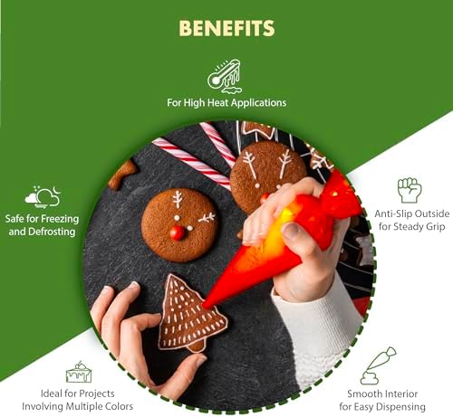 Regency Wraps Baking Decoration Bundle – 40 Burgundy Baking Cups + 80 Heavy-Duty 21" Red Piping Bags for Cupcakes, Pastries, and Professional Cake Decorating - Image 5