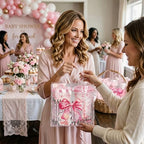 12 Sets Pink Bow Party Favors Includes 24 Oz Tumblers with Lids and Straws Pens Keychains Clear Gift Bags Coquette Aesthetic Gifts Set for Guests Bridal Baby Shower Birthday Party Supplies - Image 4