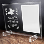 11.75"x9.75" Custom Glass Picture Frame for 5x7 Photo, Personalized Baby Picture Frames, Nursery Decor for Gender Reveal and Baby Announcement Ideas, Adoption Gifts for New Parents (Design 3) - Image 4