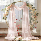 Pack of 1 Wedding Arch Drape Panel Fabric 30" x 40ft - Nude - Image 6